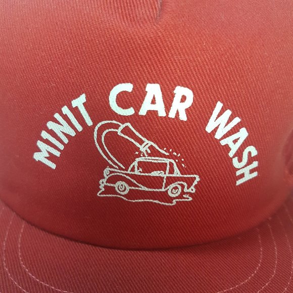 Vintage 80s MINIT CAR WASH Hat Snapback Trucker Hat Classic Cap - Picture 13 of 16